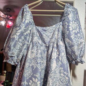 Storia Light Blue Floral Princess Dress